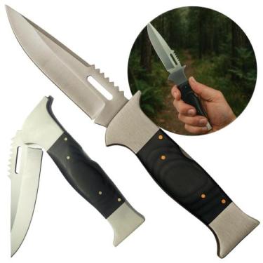 Imagem de Canivete Para Sobrevivência 25,5cm Aço Inox Cabo Madeira TCMA - TAUE, 