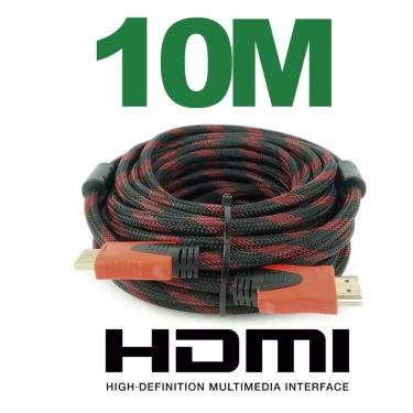 Imagem de Cabo HDMI 1.4 Full HD 1080p de 10 Metros Reforçado com Malha e Filtro