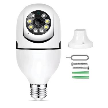 Imagem de Câmera De Segurança Wi-Fi Ip E27 Hd Rotativa Wireless