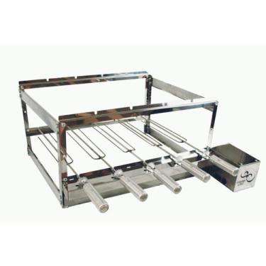 Imagem de gira grill 5 espeto inox para churrasqueira pré moldada - INFINITY-GRI