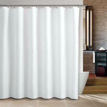 Imagem de 4 Cortinas De Box Reforçada Para Hotel, Pousada Pvc Branca