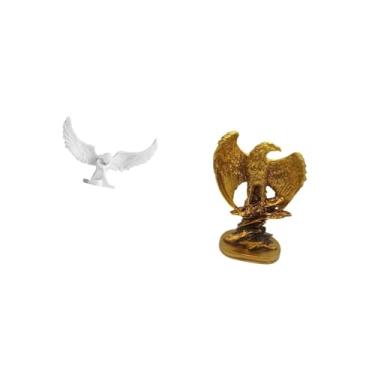 Imagem de Fenteer Estátua de Anjo Asa Resina Estatueta Escultura Ornamento Decoração Arte Presente para Escritório Inauguração Estante Corredor Mesa Casa Sala Jantar Fe