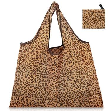 Imagem de Sacolas de compras reutilizáveis de poliéster dobrável, lindas sacolas de compras reutilizáveis para mulheres, grandes, resistentes, laváveis na máquina, Xc-037, Large