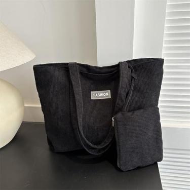 Imagem de Bolsas femininas modernas com uma bolsa pequena para viagens, trabalho, compras, academia, Preto, 10cm x 10cm x 1cm