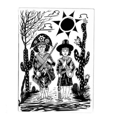 Imagem de Placa Decorativo Lampião E Maria Bonita Cordel Nordeste