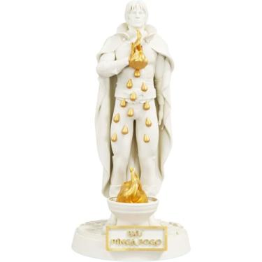 Imagem de Estátua Exu Pinga Fogo Umbanda Candomblé (Cor Mármore Dourado)