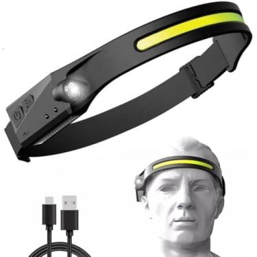 Imagem de Lanterna de Cabeça LED Recarregável, À Prova d'Água, Multiuso para Camping, Pesca, Ciclismo, Corrida, Escalada, Trabalho, Farol de Testa com Iluminação Forte, Portátil