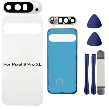 Imagem de Para Pixel 9 Pro XL Vidro traseiro compatível com Google Pixel 9 Pro XL 5G Capa traseira de vidro com lente de câmera, fitas pré-instaladas + ferramentas (não é compatível com Pixel 9/9 Pro