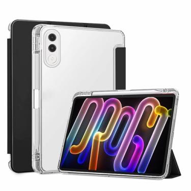 Imagem de Capa com suporte para tablet Lenovo Yoga Tab de 11,1 polegadas, capa frontal de poliuretano FJIASTB resistente a arranhões e capa traseira de TPU à prova de choque com suporte para caneta, hibernar