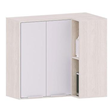Imagem de Armário Aéreo Canto Reto Para Cozinha 2 Portas Atenas Cinza Cristal