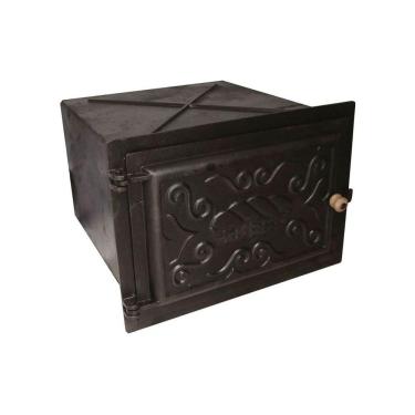 Imagem de Forno em Ferro Fogão a Lenha Grande Porta Ferro 50x46x31cm
