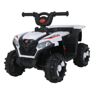Imagem de Quadriciclo Elétrico Infantil 6V Zippy Toys Branco - Brinquedo Seguro 