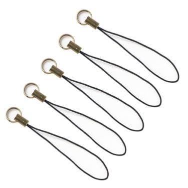 Imagem de 100 peças mini cordão anel de telefone alça de anel dividida para celular DIY joias pingentes cordões para pendurar pingentes USB drive chaveiro, joias, bronze antigo