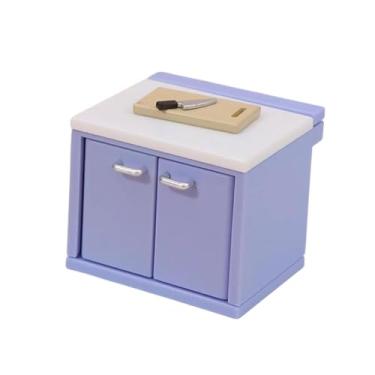Imagem de Almencla Móveis para Casa de Bonecas em Escala 1:12, Mini Cozinha, Móveis para Casa, Mini Balcão Realista para Decoração de Micro Paisagens, Modelo DIY, Tábua de Corte