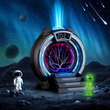 Imagem de ZTFLOS Portal espacial luz noturna, lâmpada de veias alienígenas, globo de plasma LED aurora, temporizador, controle remoto, festa, adultos, lâmpadas de decoração de quarto infantil, Natal, presente