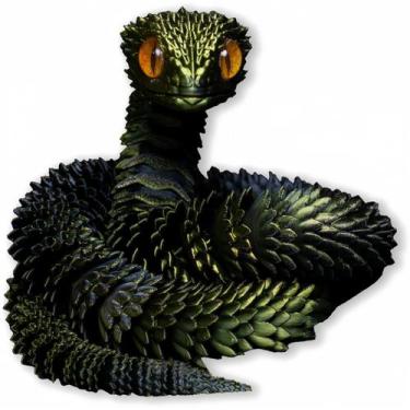 Imagem de Modelo animal impresso em 3D, decoração de escritório doméstico Snake 