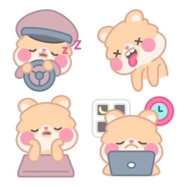 Imagem de Adesivos Fofos Kawai para Crianças Decorativos para Quartos e Cadernos com Personagens Divertidos 50x50cm