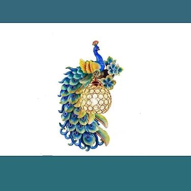 Imagem de Luminária de parede Pavão Criativa Europeia, Arte Contemporânea, Sala de Estar, Quarto, Escritório, Quarto Infantil, Hotel, Villa, Corredor, Luz Decorativa LED (DB Esquerda)