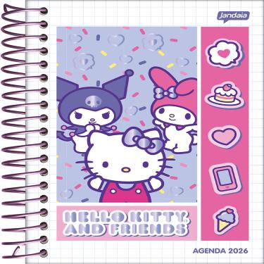 Imagem de Agenda 2026 Jandaia Espiral Hello Kitty Besties Friends Forever 11,7x16,2cm 352 Páginas Sortido