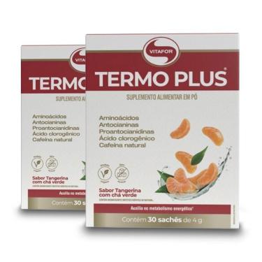 Imagem de Kit 2 Termo Plus Vitafor Tangerina E Chá Verde 30 Sachês 4g