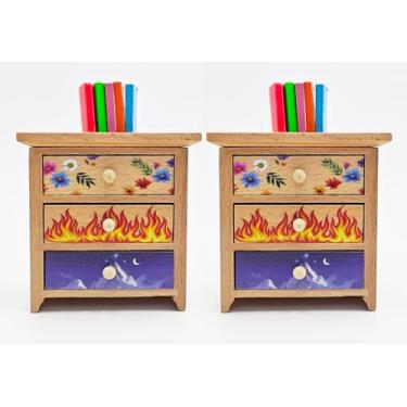 Imagem de Langjitianya ACOTAR Dresser Archeron Sisters' Dressers Inspired by A Court of Thorns and Roses Dresser ACOTAR Bookshelf Decor Feyre's Dressers with Miniature Books (2)