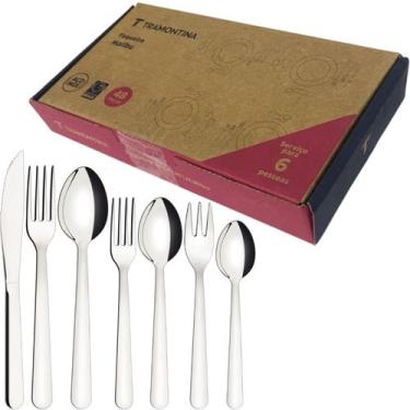 Imagem de Faqueiro Tramontina Malibu 48 Peças em Aço Inox para Churrasco e Mesa