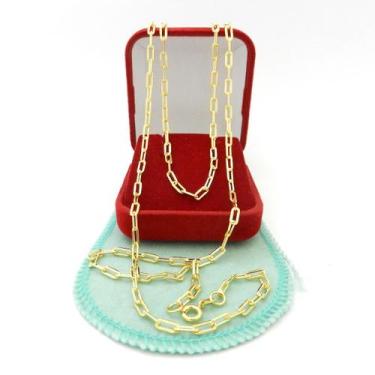 Imagem de Corrente Masculina 80cm 3mm Largura Folheado Ouro 18K CR681 - WNBIJOUT