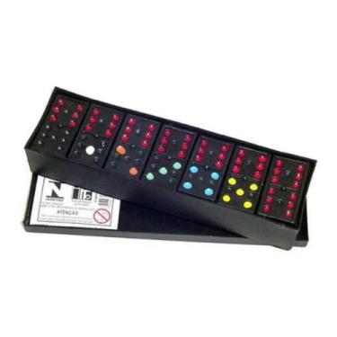 Imagem de 10 Jogos De Dominó Colorido Plástico - Lembrancinha Festa Atacado - MG