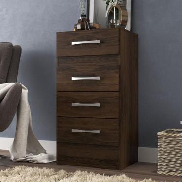 Imagem de Comoda Suprema 4 Gavetas Cacau - Direto Sim, Marrom