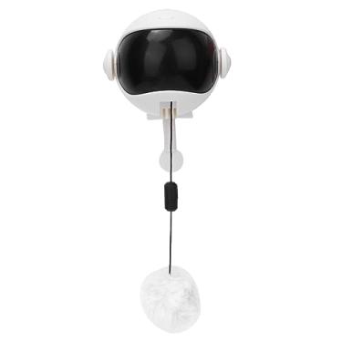 Imagem de Akozon Brinquedo Interativo Interativo Engraçado da Bola do Enigma do Levantamento Automático Gato Animal de Estimação Com Bolas Removíveis Cabelo para o Jogo Independente (Branco)