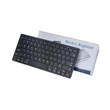 Imagem de Teclado Bluetooth Universal sem Fio para iPad, iPhone, Android, Mac e PC. Design Compacto, Conectividade Rápida (Preto)