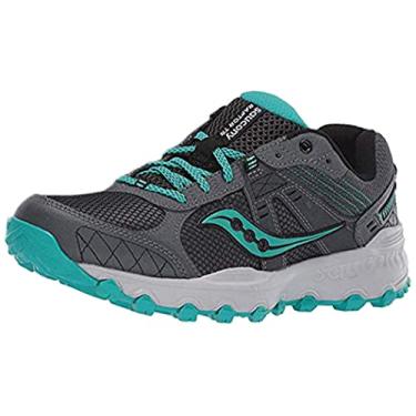 Imagem de Saucony Tênis de corrida feminino Grid Raptor Tr 2, Carvão/azul-petróleo, 35