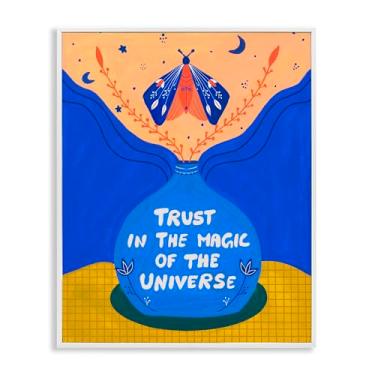 Imagem de Stupell Industries Trust In Magic Of Universe Arte giclée emoldurada preta, design de Nabeela Rumi, 76 x 61 cm