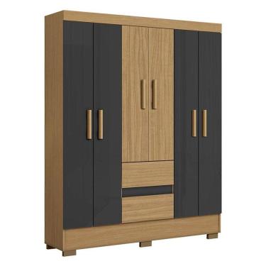 Imagem de Guarda Roupa Casal Coimbra 2005138 Atacama Grafite - Aramóveis