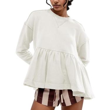 Imagem de Moletom MISSACTIVER com bainha com babados Babydoll para mulheres, bra