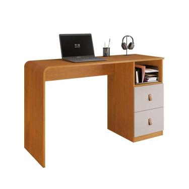 Imagem de Mesa Escrivaninha Alice Com 2 Gavetas Jcm Cinamomo Off White