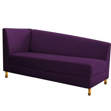 Imagem de Recamier 160Cm Lado Direito Suede Roxo