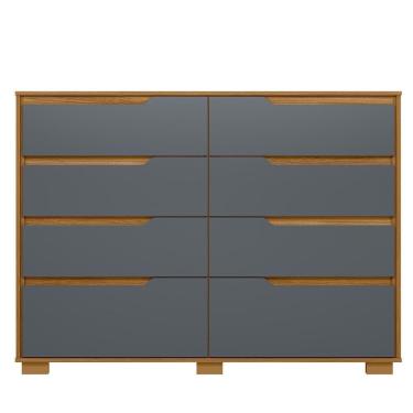 Imagem de Cômoda 8 Gavetas Geórgia Freijó/cinza Moval Móveis