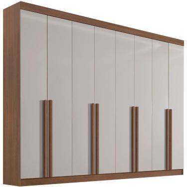 Imagem de Guarda Roupa Daymont Castanho Off White 8 Portas 8 Gavetas D?doro