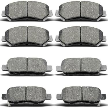Imagem de CCTECHMASS Conjunto de pastilhas de freio de cerâmica - kit dianteiro e traseiro - adequado para 2009-2020 para Nissan Maxima, 2008-2013 para Nissan Rogue, para X-Trail 2008-2012 - baixo ruído e