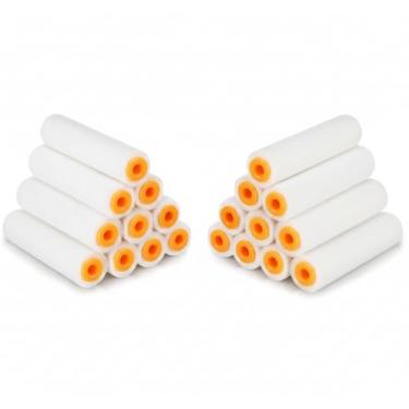 Imagem de Lanties 20 peças de capas de rolo de pintura de 10 cm x 3/40.6 cm Capas de rolo de tinta de lã de cordeiro de alta capacidade para cochilos para pincéis de pintura doméstica suprimentos para