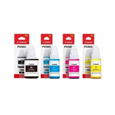 Imagem de Kit Tinta autêntico Canon G190 Gi-190 Gi190 G3100 G4100 G3110 4x Cores
