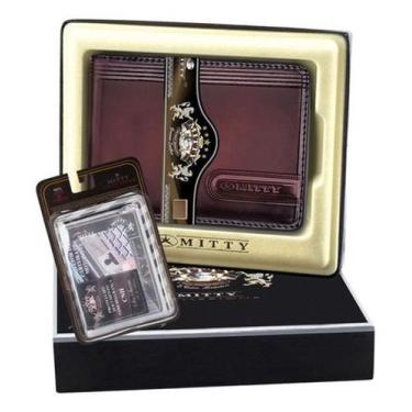 Imagem de Kit Carteira Masculina De Couro Mitty - M1R + Refil Plm1
