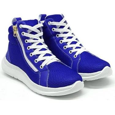 Imagem de Tênis Feminino Cano Alto Fitness Botinha Sapato Confortável-Feminino