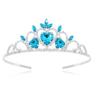 Imagem de YISSION Tiara de coroa de princesa com strass brilhante para mulheres e meninas, Metal