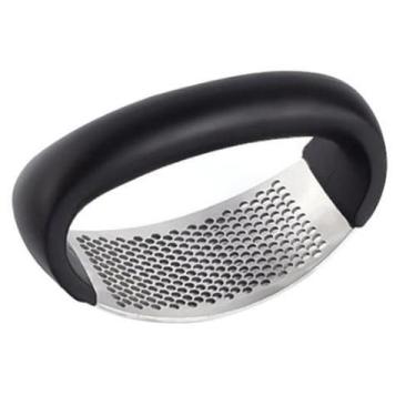 Imagem de Espremedor Amassador Triturador De Alho Inox Manual Cozinha - Kit Girl