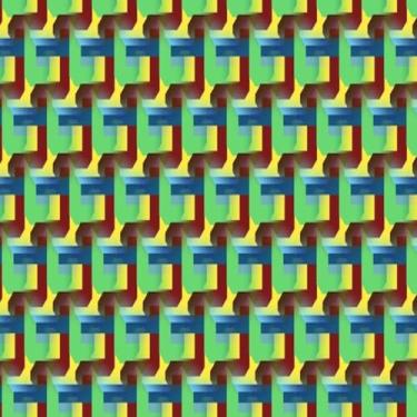 Imagem de Quadro Decorativo Minimalista com Estampa Abstrata em Tecido para Sala Quarto e Escritório 40x40cm