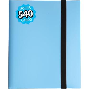 Imagem de 540 Cards Trading Card Binder – 9 Pocket Card Album with 30 Pages, Side Loading Card Holder Book Fits Pokémon, MTG, TCG, YuGiOh, Sports & Standard Size Cards (Blue)