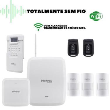 Imagem de Kit Central Amt 8000 Wifi 3 Sensores Infra Ivp 8000 Pet Inte - INTELBR