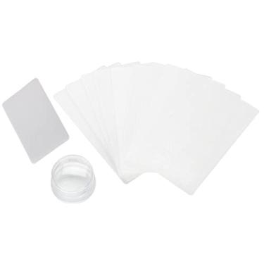 Imagem de Conjunto de modelos de raspador de carimbo de transferência de esmalte de silicone para unhas, ferramenta de manicure durável de alta qualidade para uso profissional doméstico,